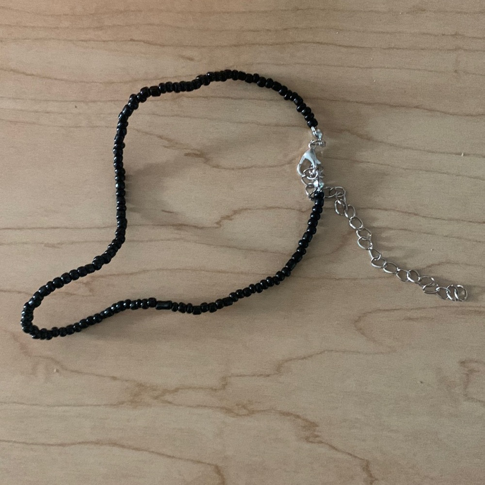 black bead necklace